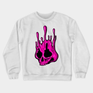 Pink Melting Skull Crewneck Sweatshirt